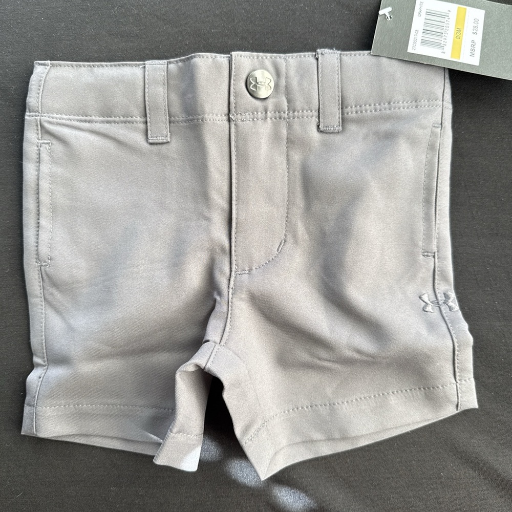Under Armour Kids Charcoal Gray Shorts 0-3 months